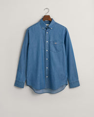 Regular Fit Indigo Shirt S / Semi Light Blue