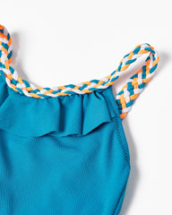 Swimsuit With Braided Strap For Girls