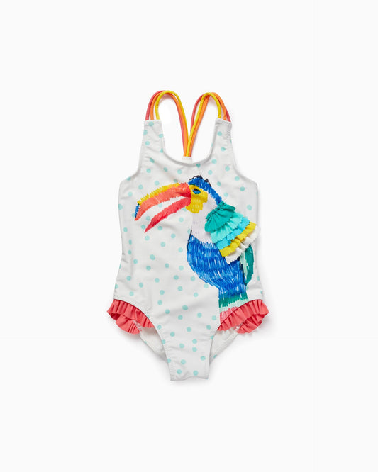 Swimsuit With Uv 80 Protection For Girls 'Tropical'