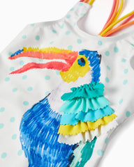 Swimsuit With Uv 80 Protection For Girls 'Tropical'