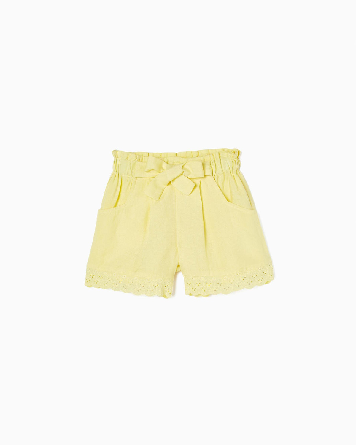 Shorts With Broderie Anglaise For Girls