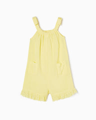 Strappy Jumpsuit With Broderie Anglaise For Girls
