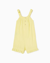 Strappy Jumpsuit With Broderie Anglaise For Girls