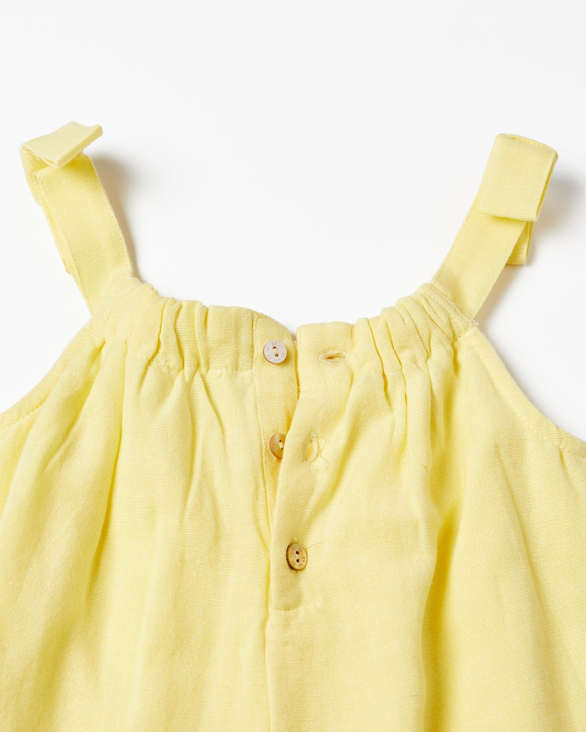Strappy Jumpsuit With Broderie Anglaise For Girls