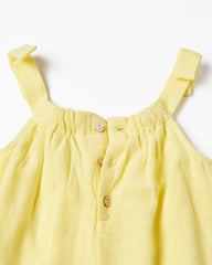 Strappy Jumpsuit With Broderie Anglaise For Girls