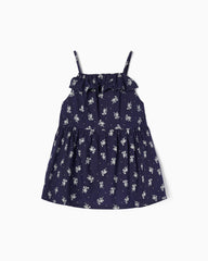 Cotton Top With Floral Pattern For Girls