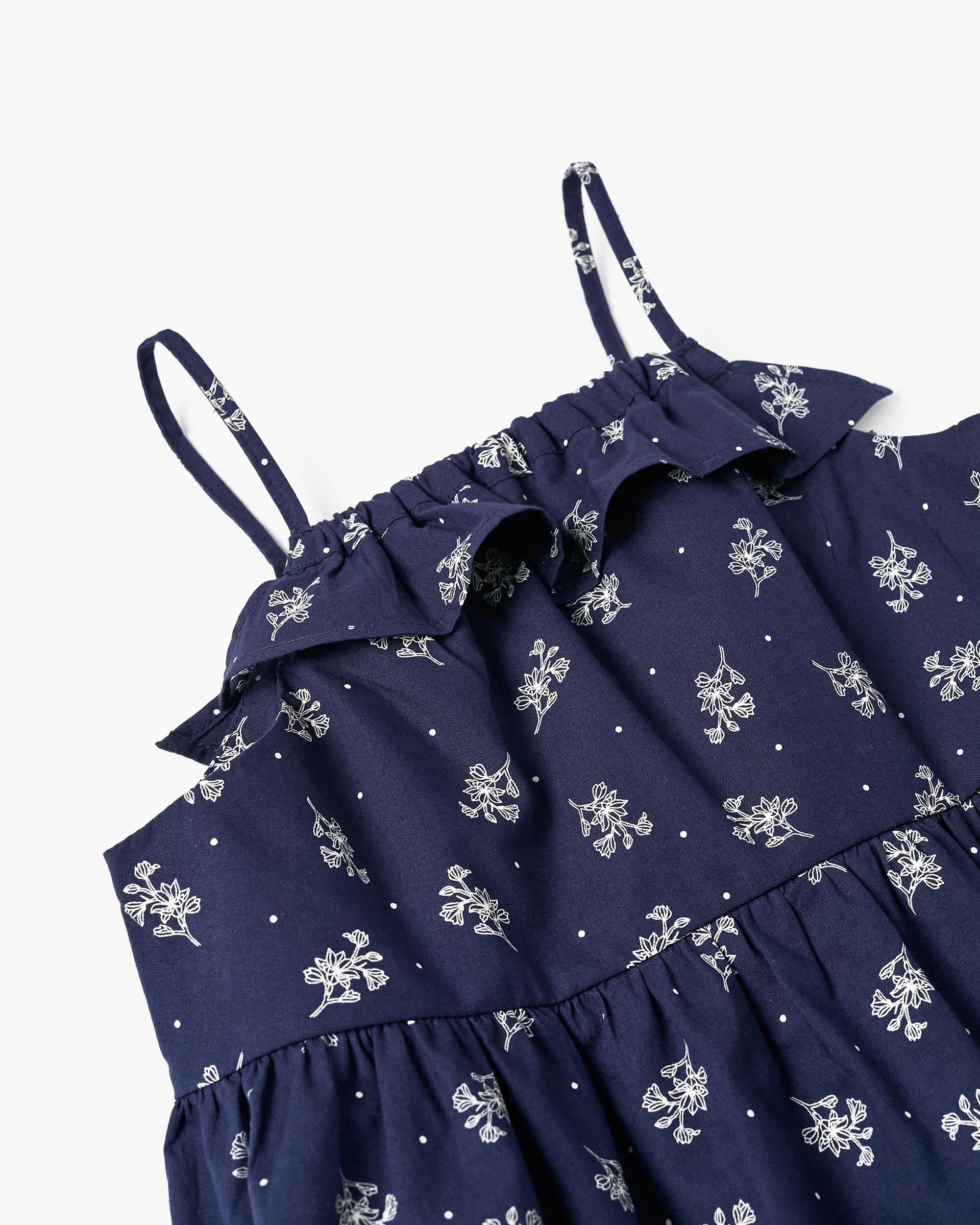 Cotton Top With Floral Pattern For Girls