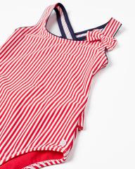 Striped Swimsuit Uv 80 Protection For Girls