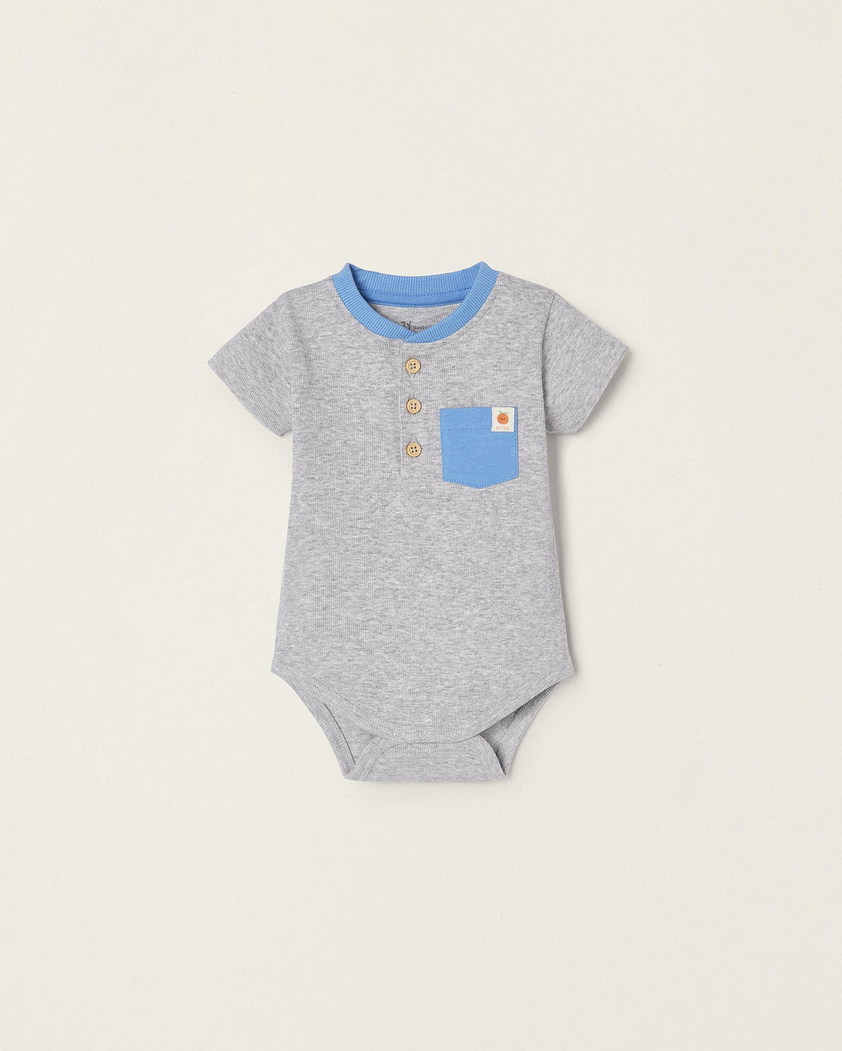 Cotton Ribbed Bodysuit For Newborn Baby Boys