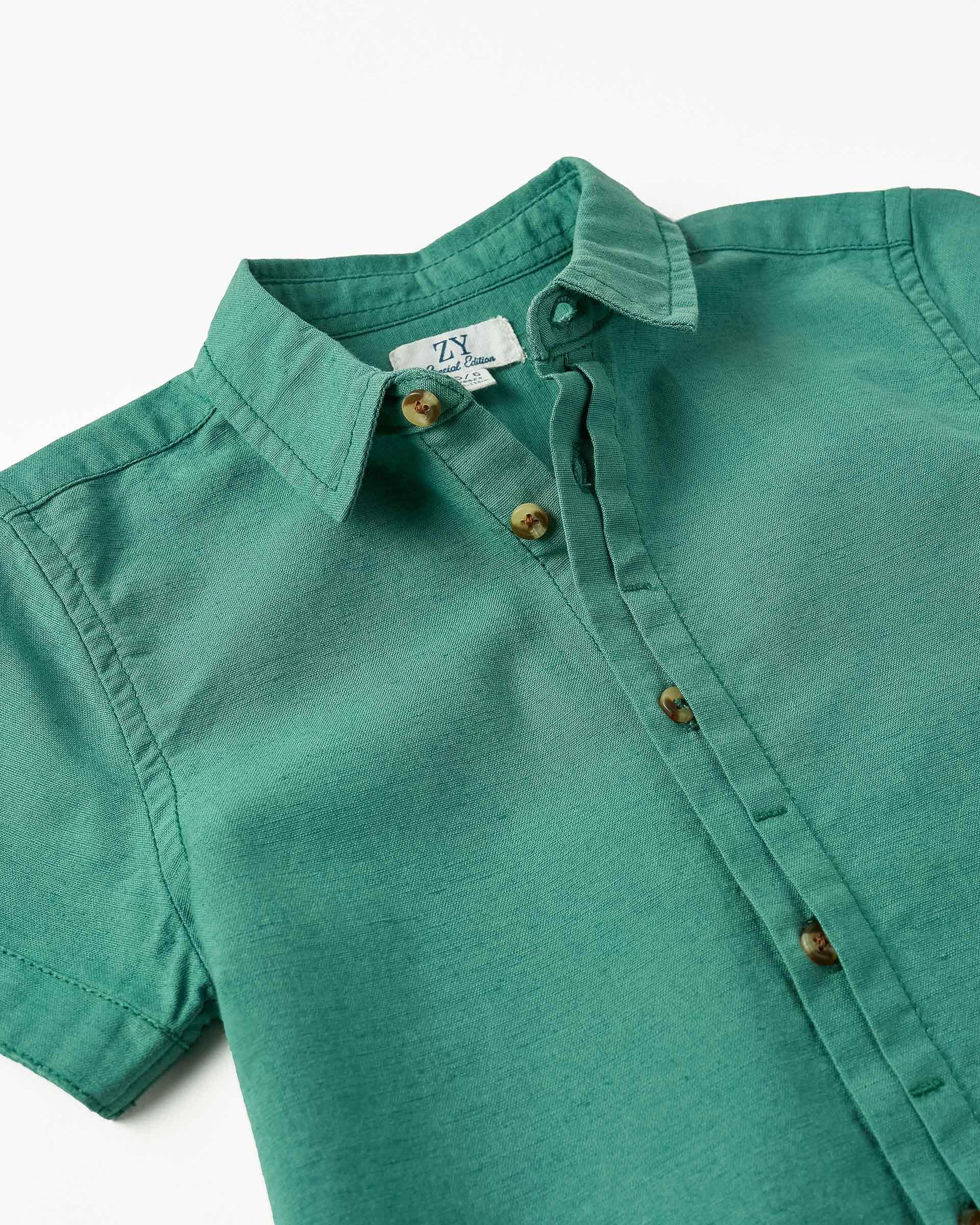 Cotton And Linen Shirt For Boys