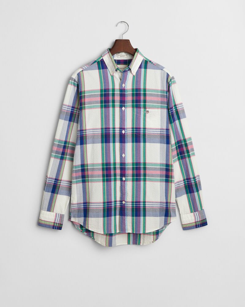 REG SEERSUCKER MADRAS SHIRT White / S