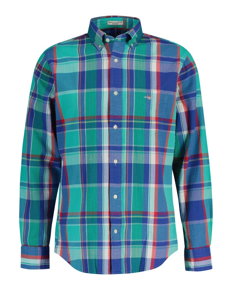 REG SEERSUCKER MADRAS SHIRT Blue / S