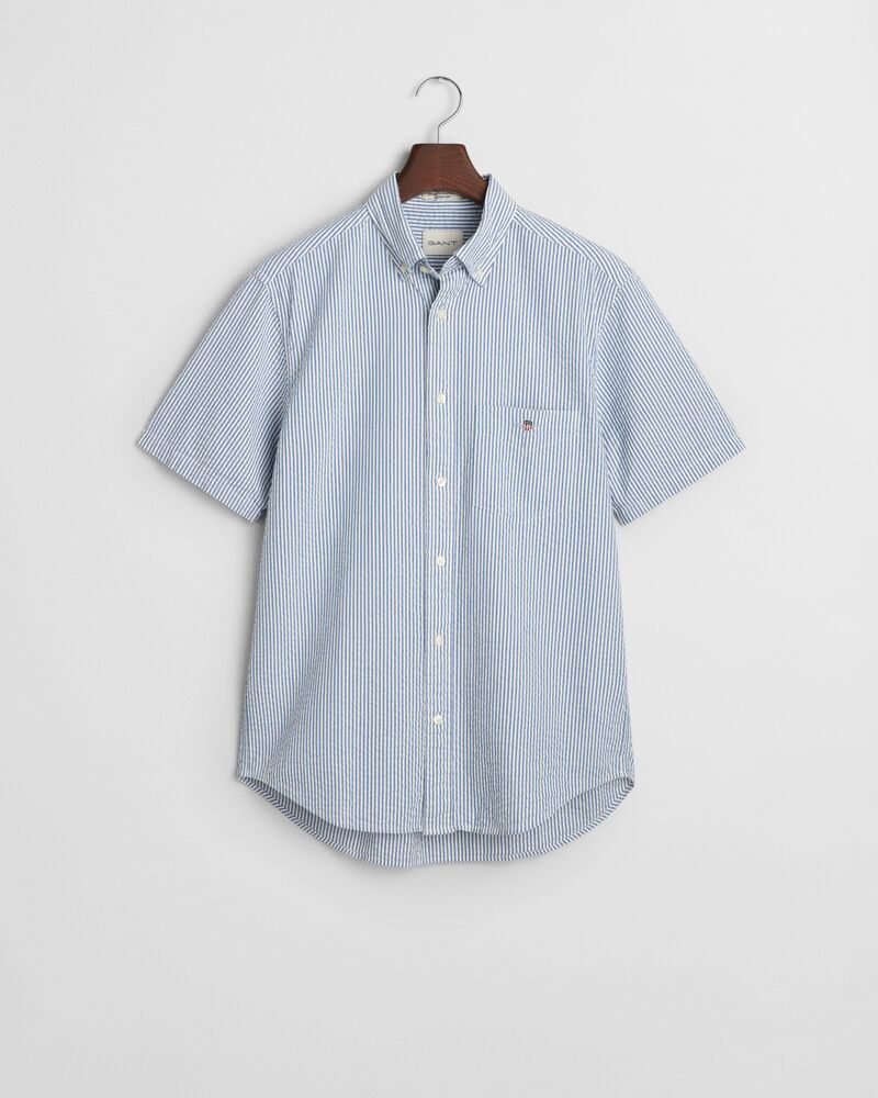 REG SEERSUCKER STRIPE SS SHIRT Blue / S