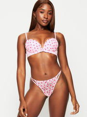 Ann Summers Lace Planet Flocked Crotchless String Panties