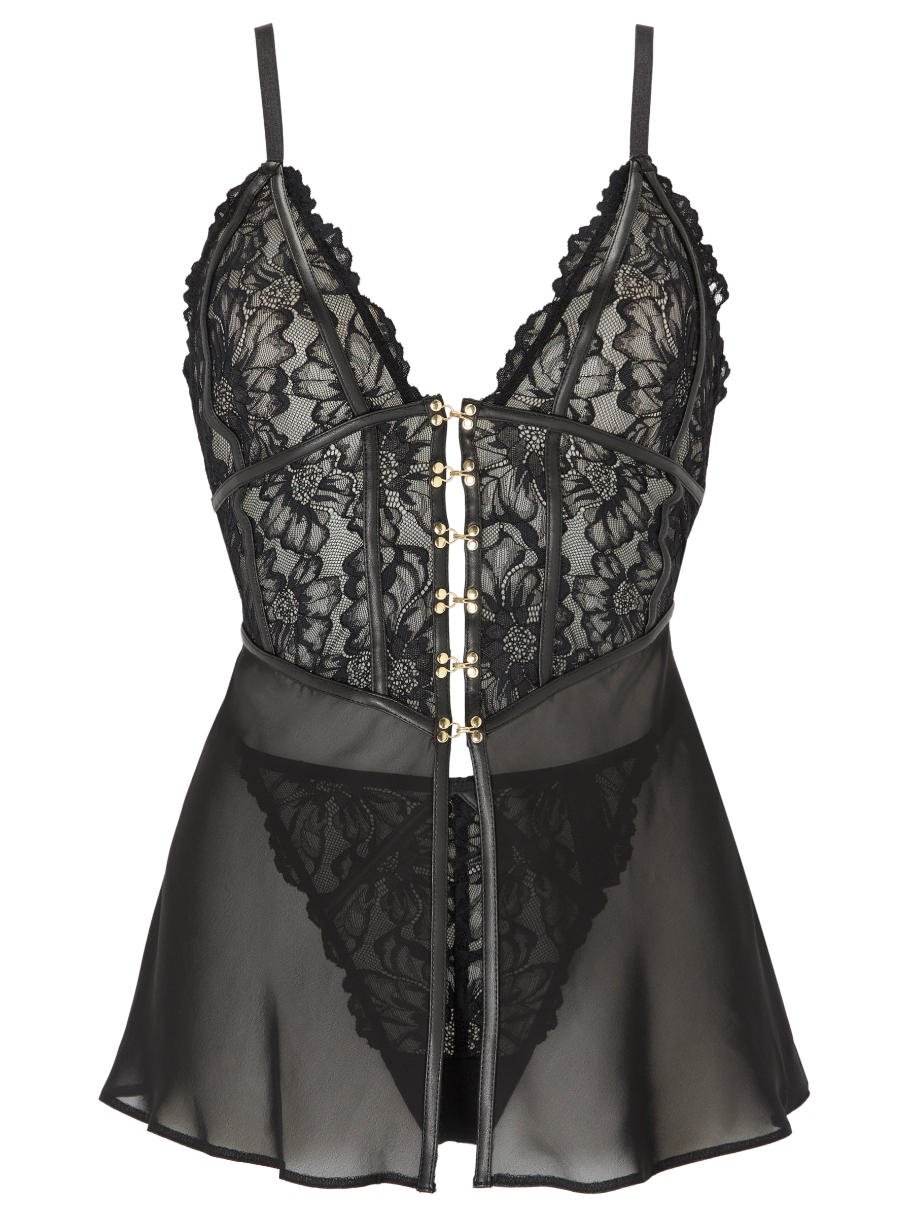 Ann Summers Alyssia PU Seamed Babydoll