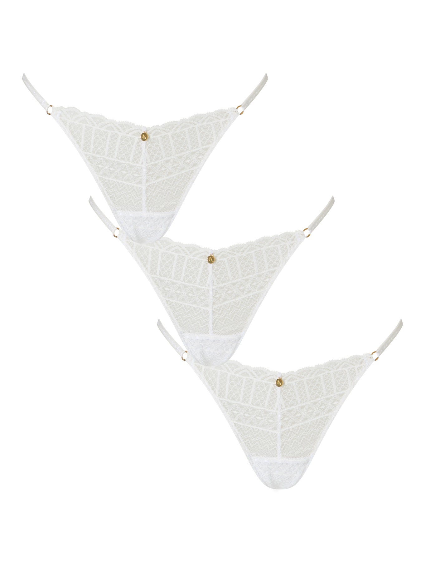KBX 3 Pack Lace Thong