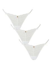 KBX 3 Pack Lace Thong