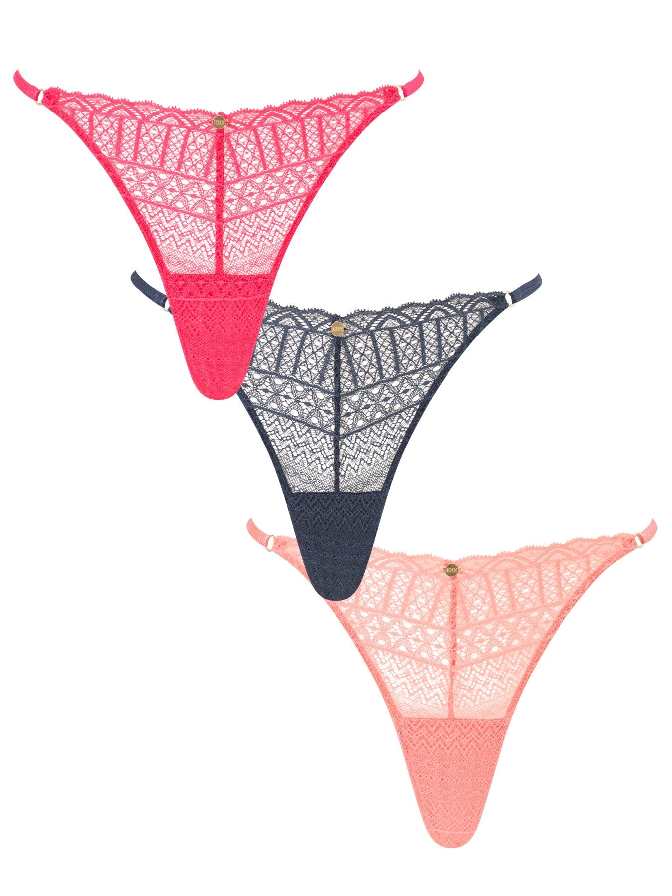 KBX Three Pack Lace Thong