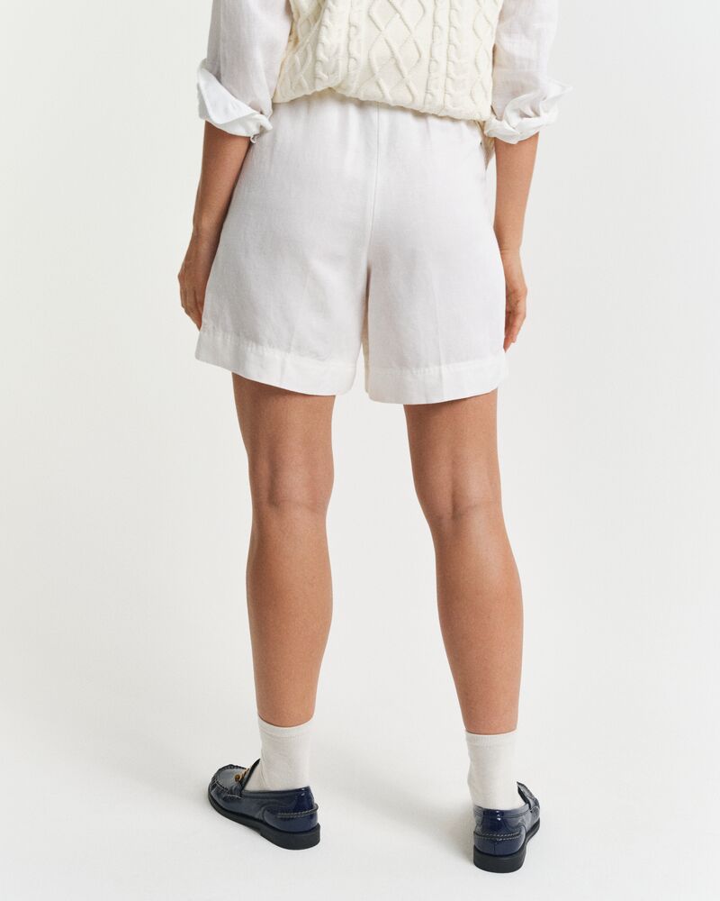 Relaxed Fit Linen Blend Pull-On Shorts