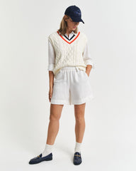 Relaxed Fit Linen Blend Pull-On Shorts