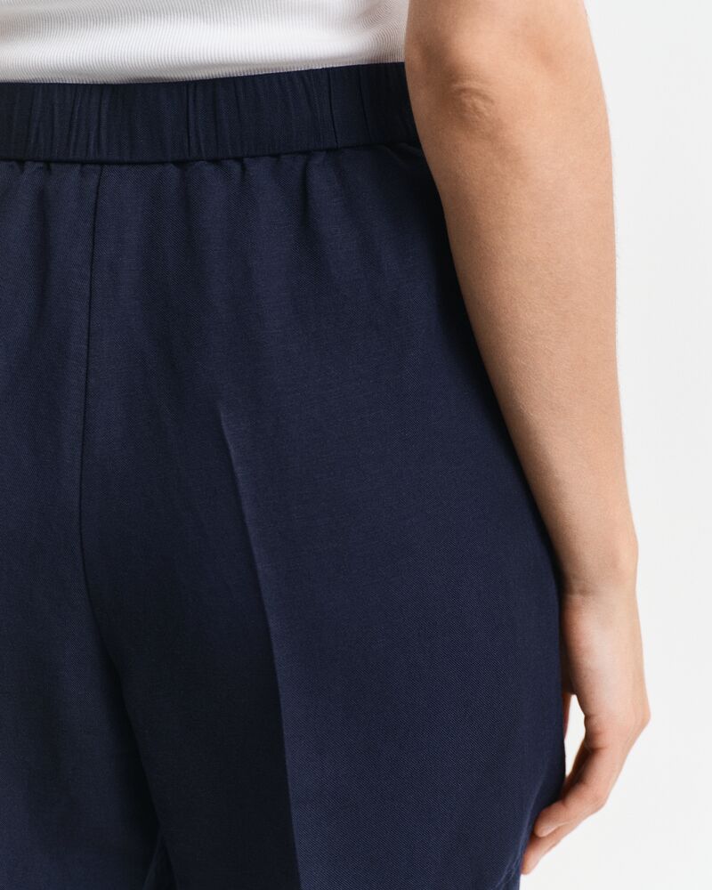 Relaxed Fit Linen Blend Pull-On Shorts