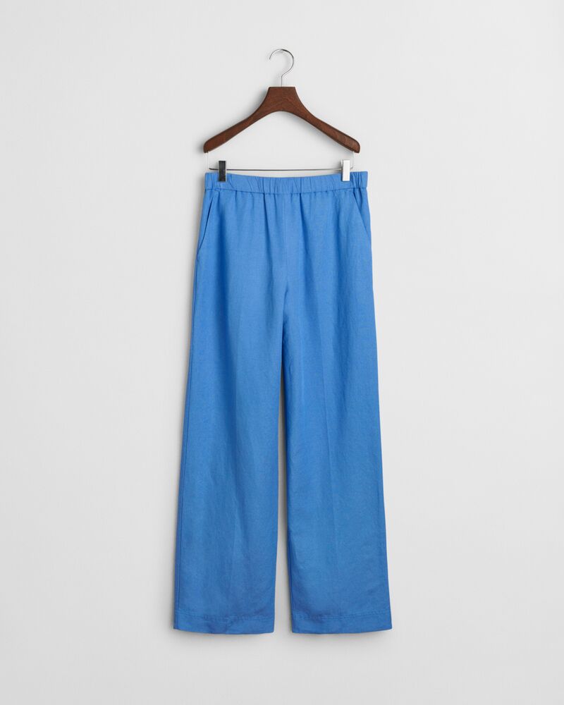 Relaxed Fit Linen Blend Pull-On Pants