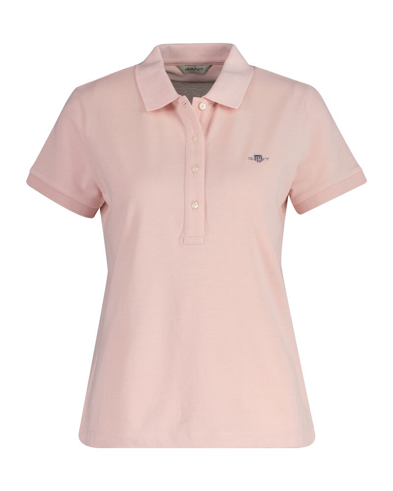 SLIM SHEILD CAP SLEEVE PIQUE POLO Pink / S