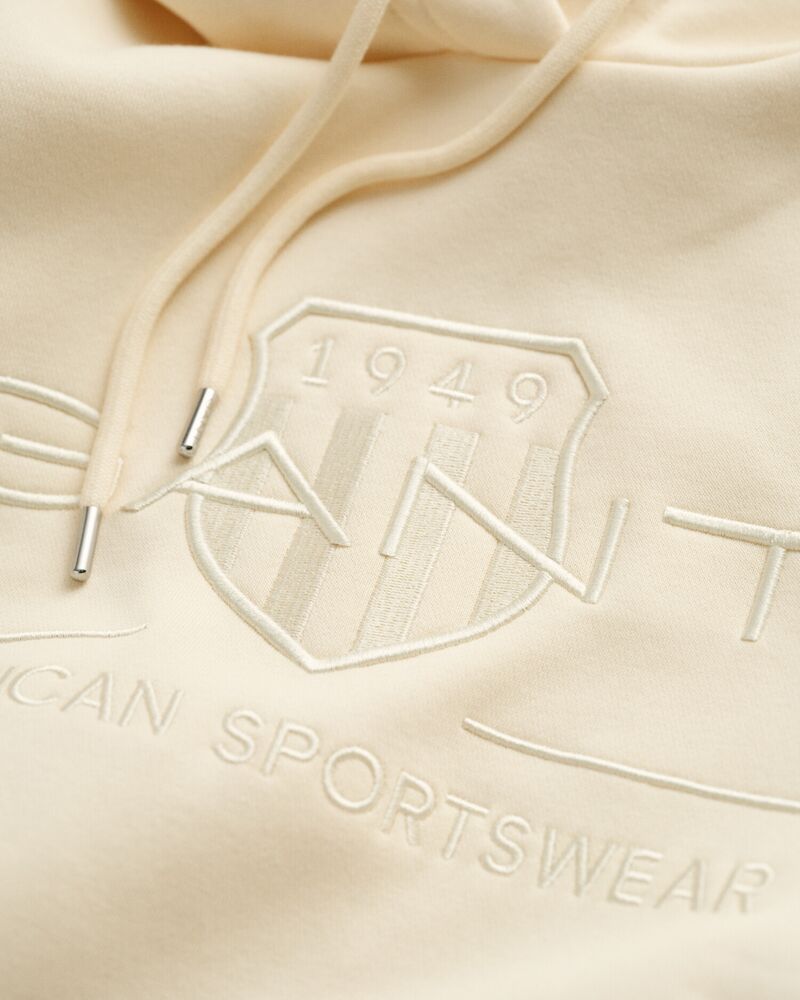 REG TONAL SHIELD HOODIE Beige / S