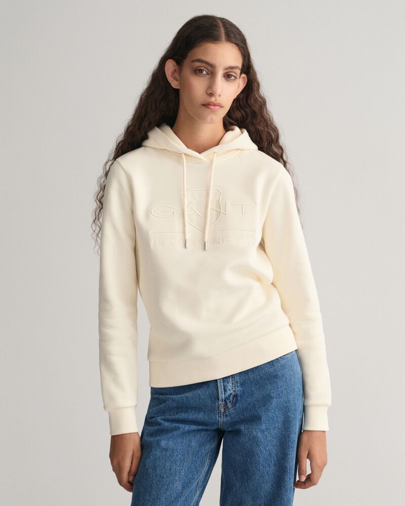 REG TONAL SHIELD HOODIE Beige / S
