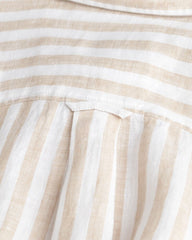 Relaxed Fit Striped Linen Shirt