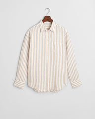Relaxed Fit Striped Linen Shirt