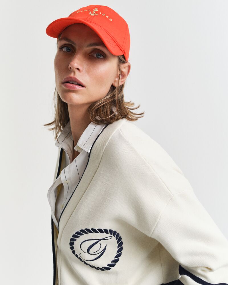 GANT VARSITY V-NECK CARDIGAN Beige / S