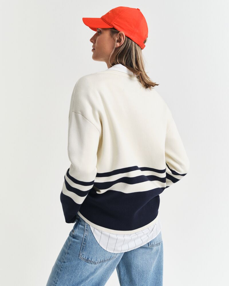 GANT VARSITY V-NECK CARDIGAN Beige / S
