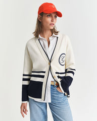 GANT VARSITY V-NECK CARDIGAN Beige / S
