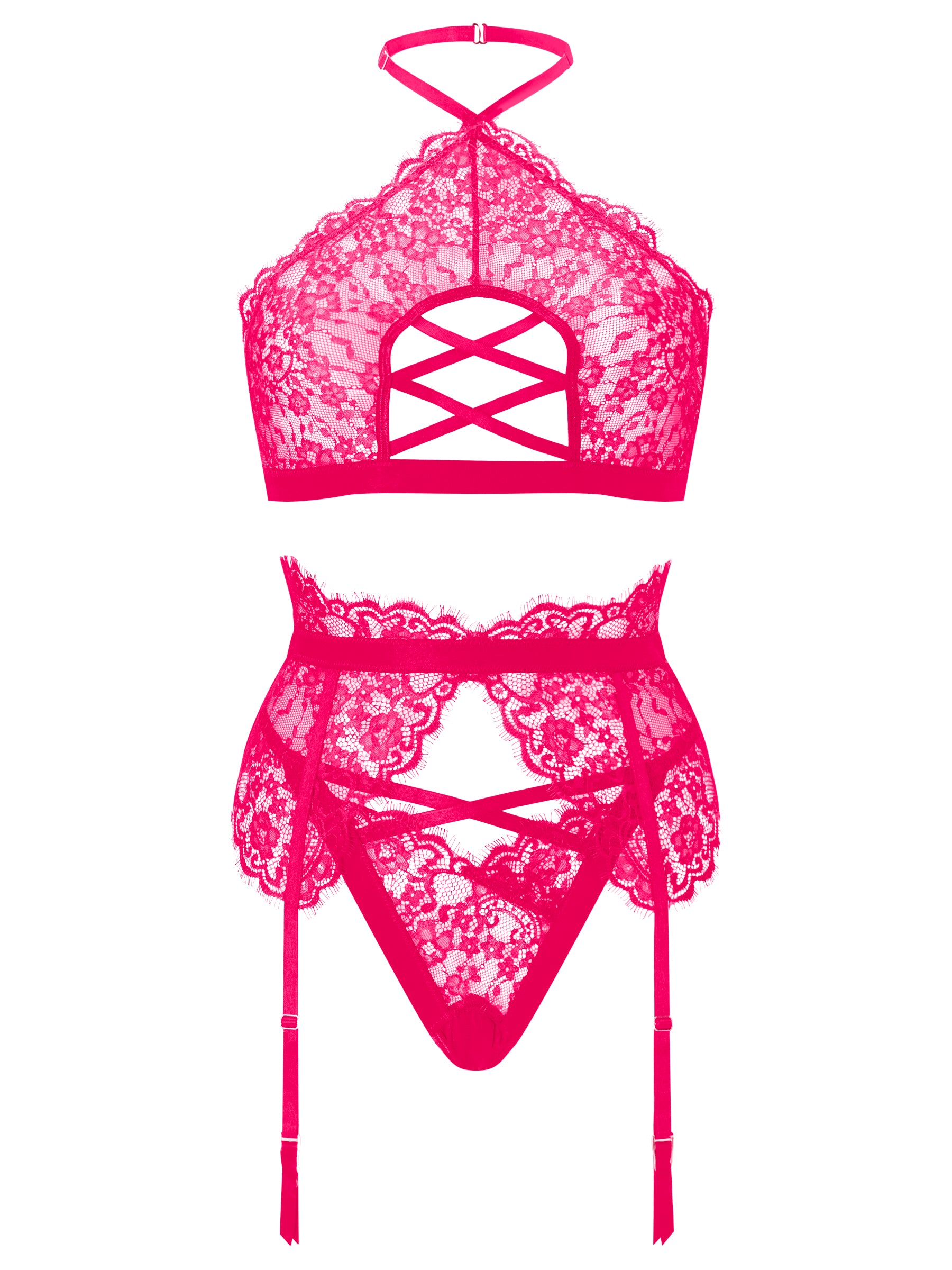 Ann Summers Lyra 3pc Crotchless Set