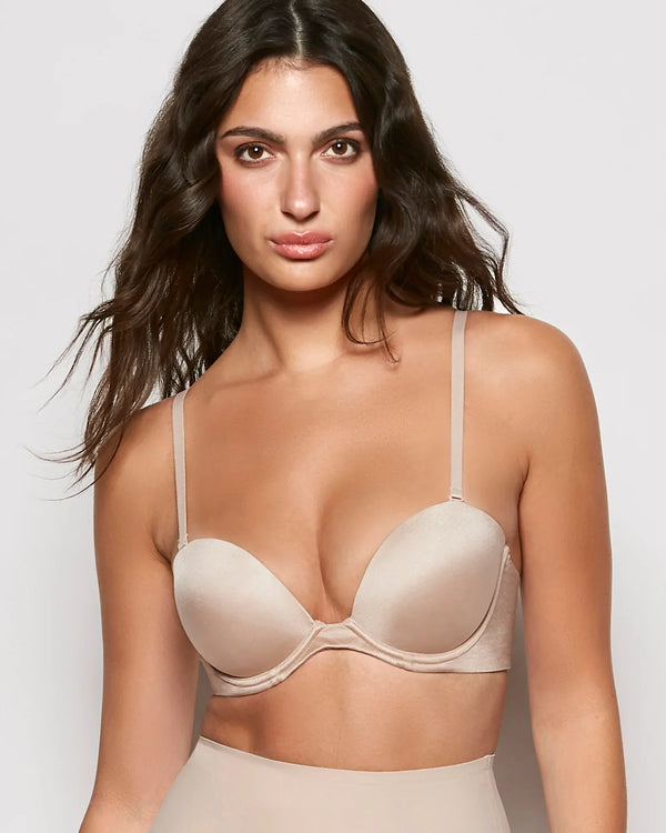 La Senza Strapless Pushup Plunge Bra Nude / 34B