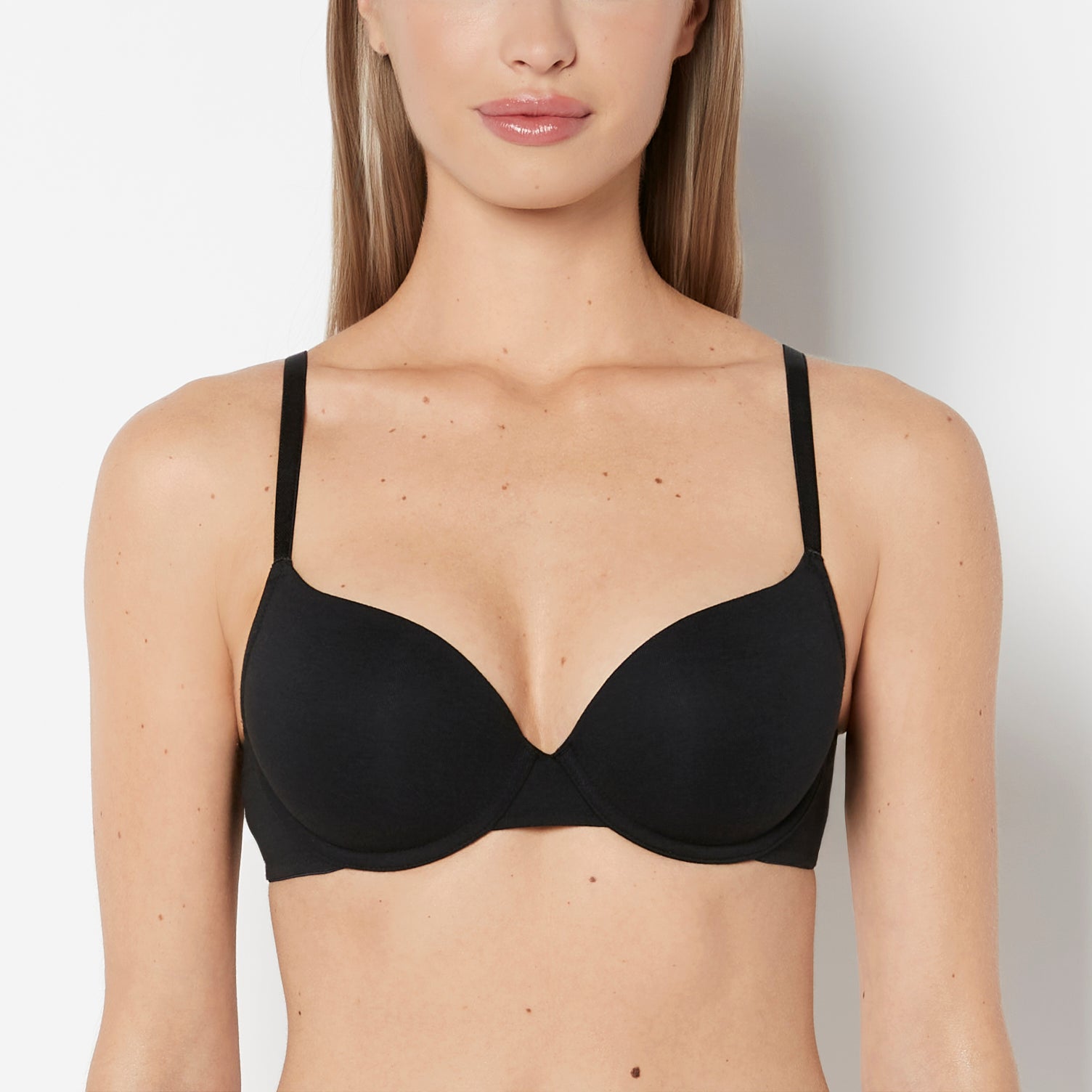 Smooth Lightly Lined Demi Bra in Tuxedo