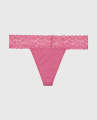 La Senza Thong Panty With Lace Trim