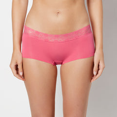 La Senza Boyshort Panty With Lace Trim