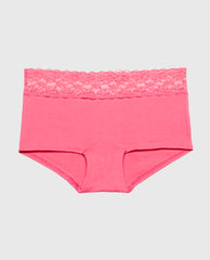 La Senza Boyshort Panty With Lace Trim
