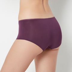 La Senza Ultrasoft Boyshort Panty with Bow Detail in Blackberry Wine
