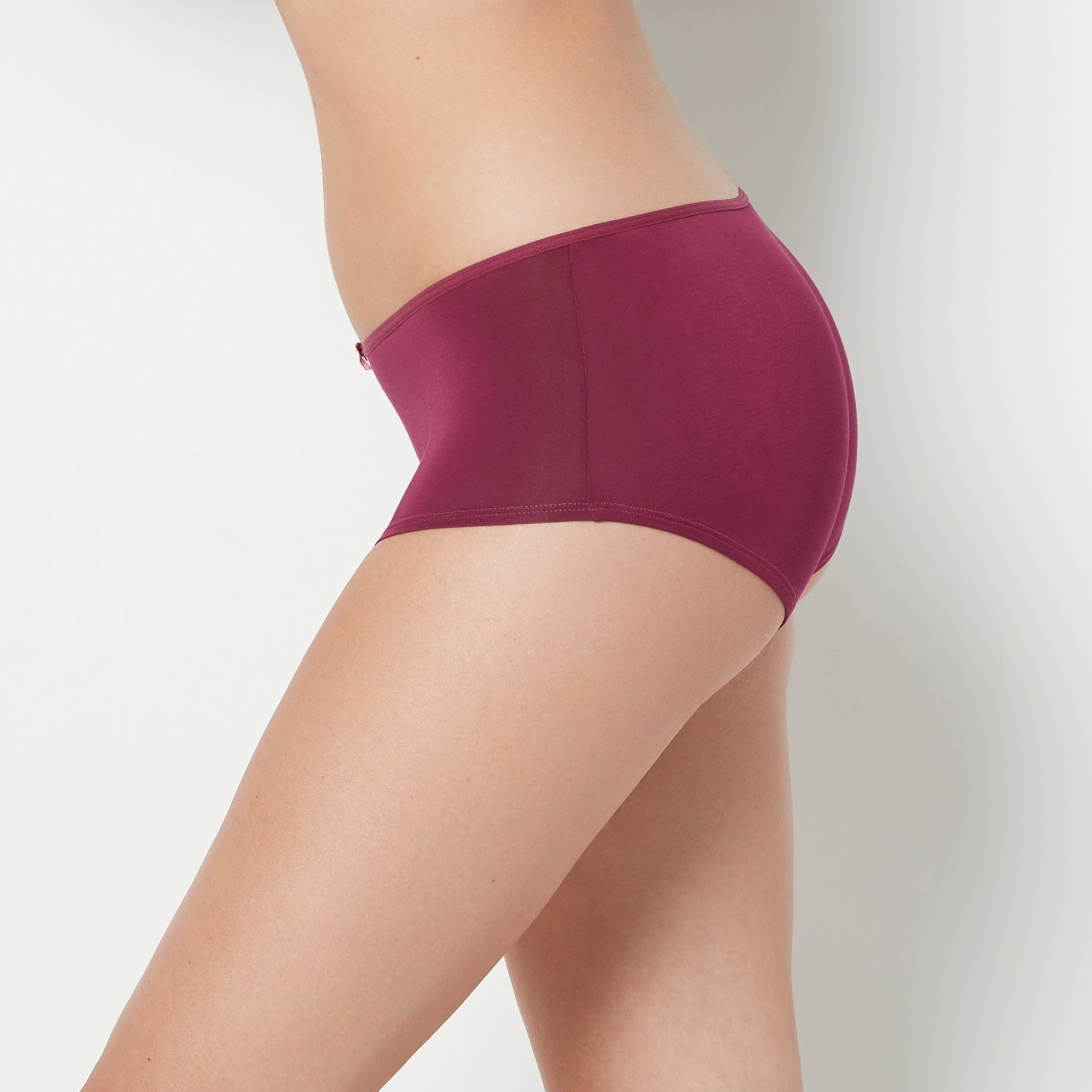 La Senza Ultrasoft Boyshort Panty with Bow Detail in Magenta Purple