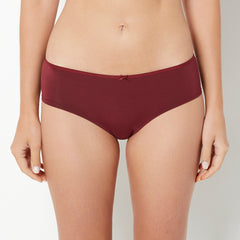La Senza Ultrasoft Hipster Panty with Bow Detail in Cabernet