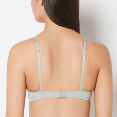 La Senza Push Up Plunge Bra With Charmed Lace In Iceberg Green