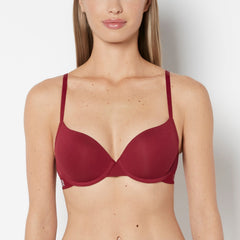 La Senza Lightly Lined Demi Cotton bra in Plum Rose
