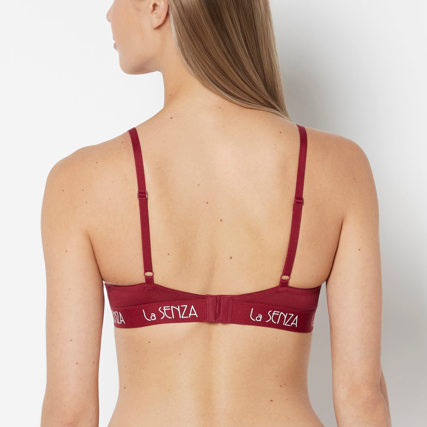 La Senza Lightly Lined Demi Cotton bra in Plum Rose