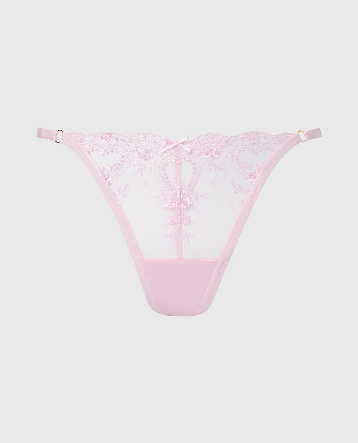 La Senza  Designer Collection High Leg String Thong with Be Mine Embroidery