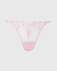 La Senza  Designer Collection High Leg String Thong with Be Mine Embroidery