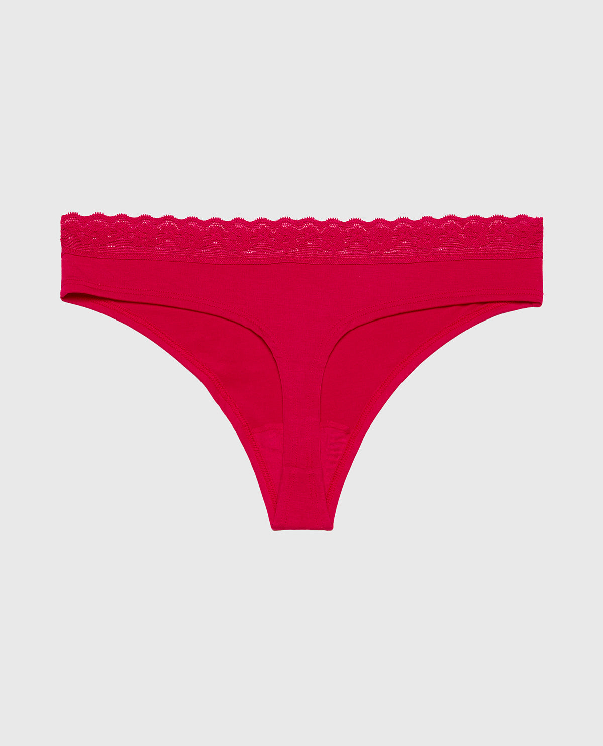 La Senza Ultrasoft Modal Cheeky Thong Panty with Lace Trim