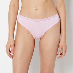La Senza Ultrasoft Modal Cheeky Thong Panty with Lace Trim